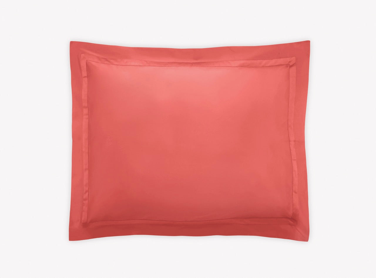 Image of Matouk Nocturne sham in color coral.