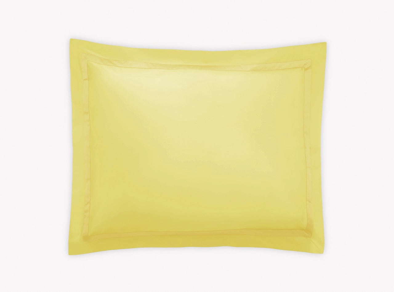 Image of Matouk Nocturne sham in color lemon.