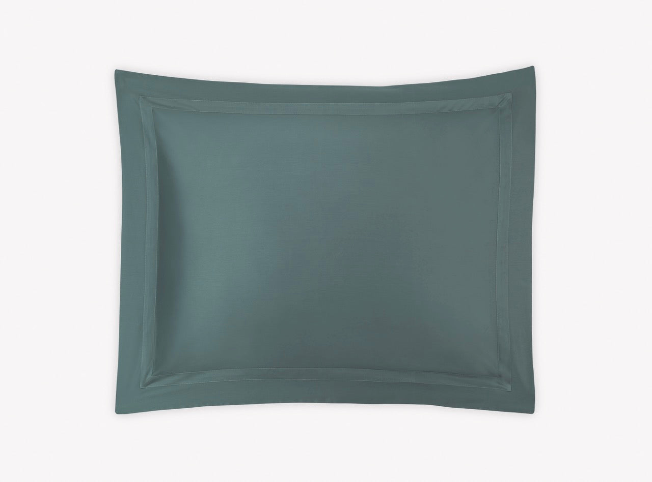 Image of Matouk Nocturne Standard sham in color deep jade.