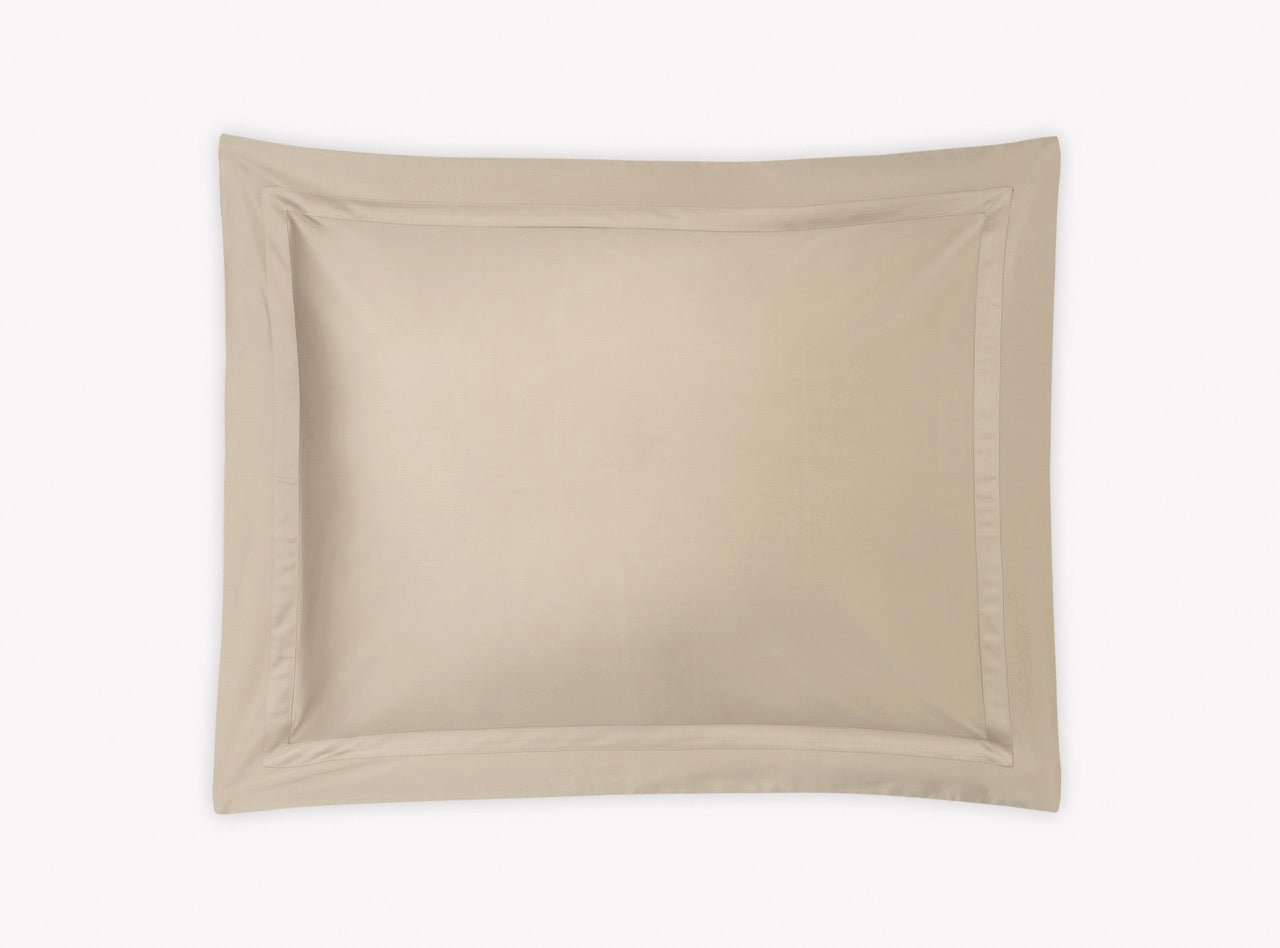 Image of Matouk Nocturne Standard sham in color khaki.