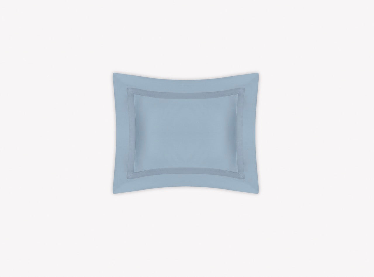 Image of Matouk Nocturne boudoir sham in color hazy blue.