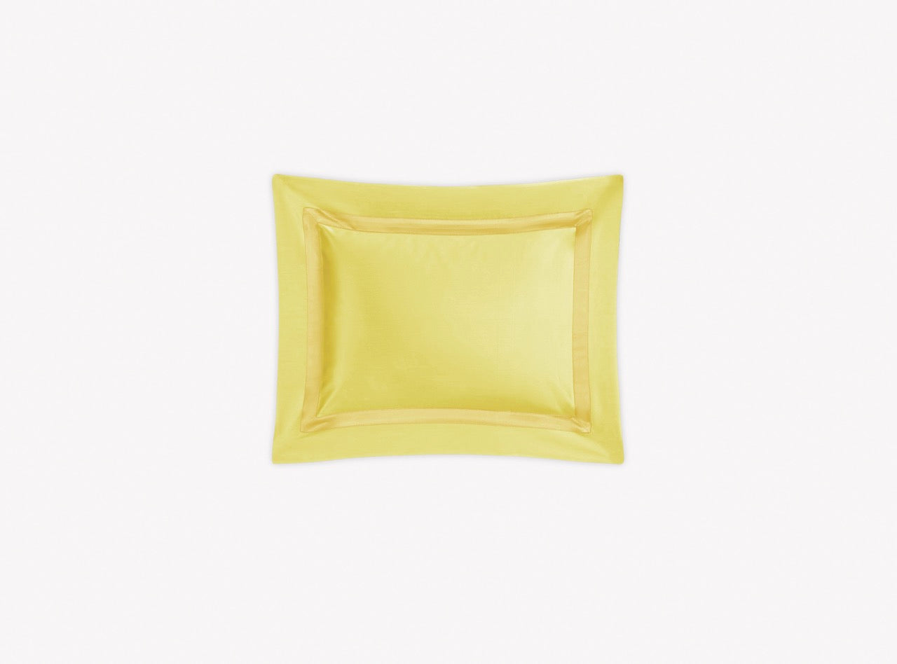 Image of Matouk Nocturne boudoir sham in color lemon.