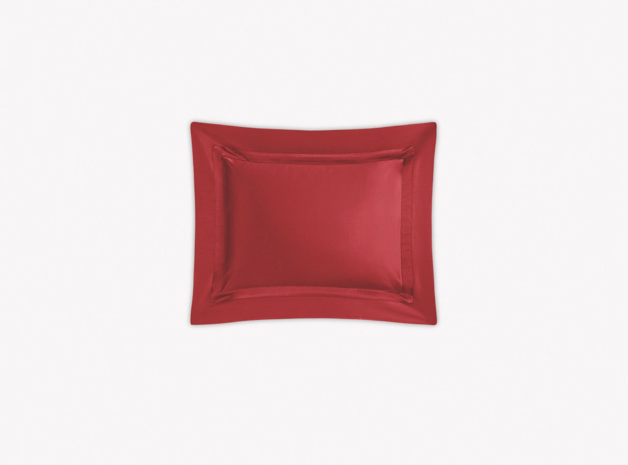 Image of Matouk Nocturne boudoir sham in color scarlet.