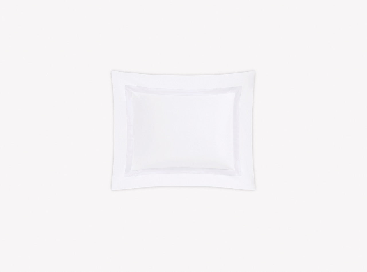 Image of Matouk Nocturne boudoir sham in color white.