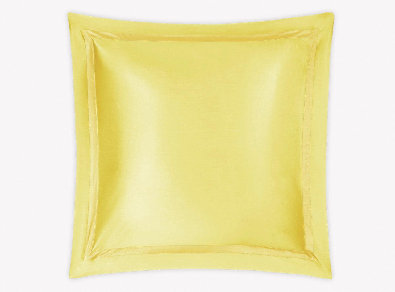 Image of Matouk Nocturne euro sham in color lemon.