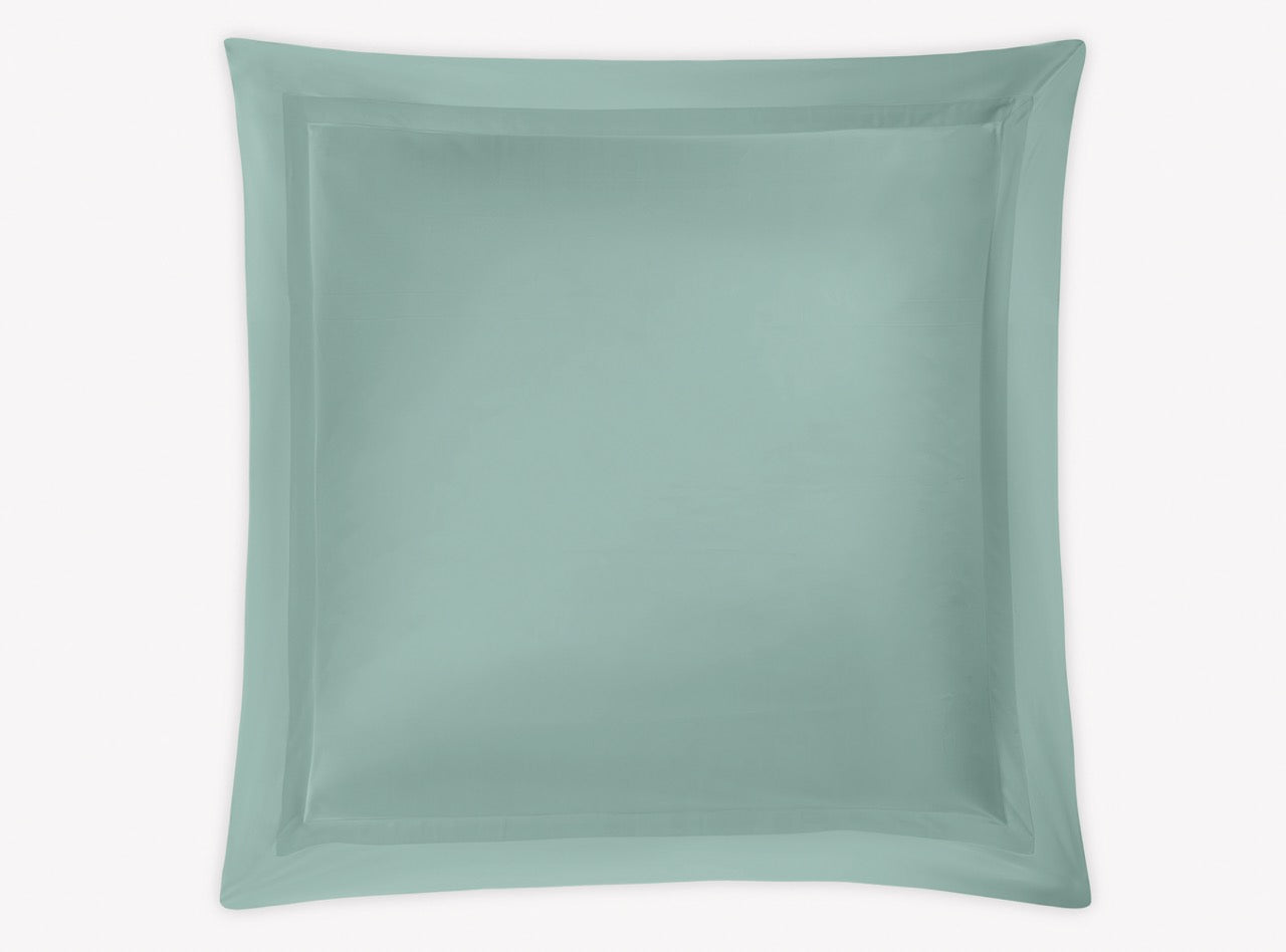 Image of Matouk Nocturne euro sham in color aquamarine.