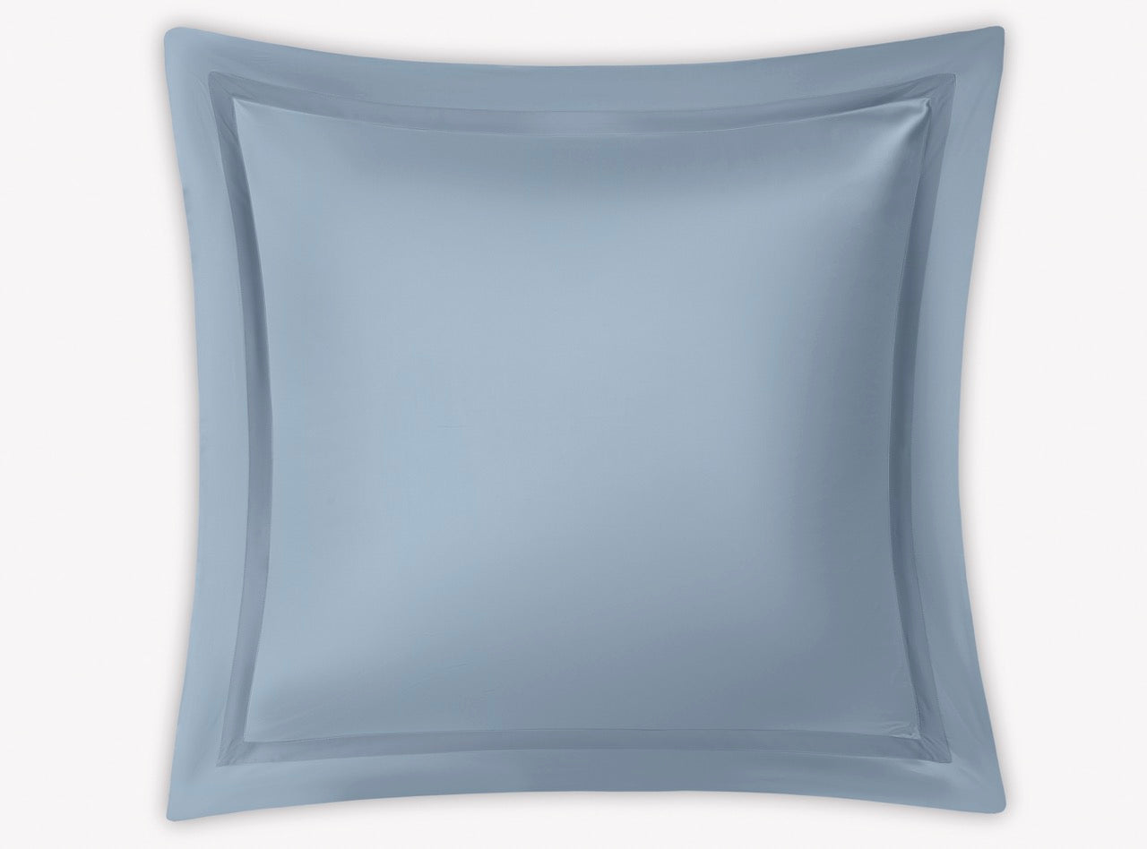 Image of Matouk Nocturne euro sham in color hazy blue.