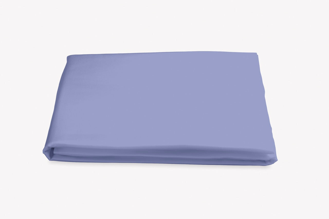 Image of Matouk Nocturne fitted sheet in color azure.