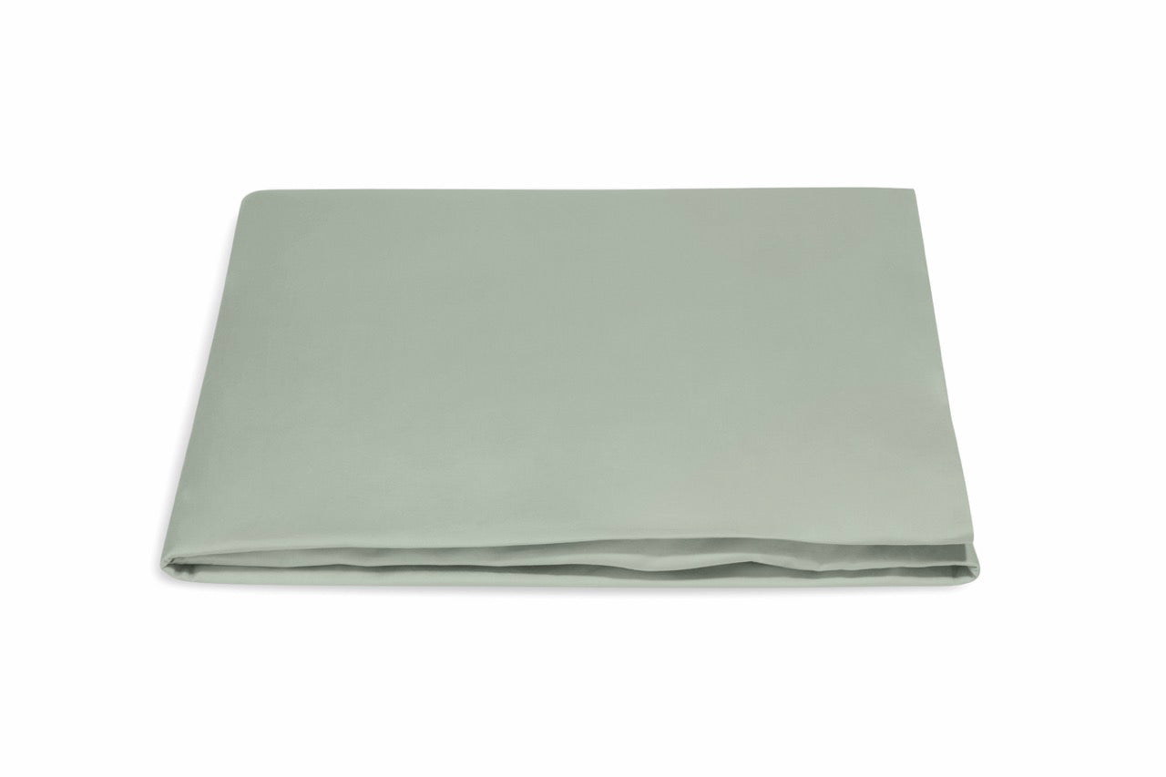 Image of Matouk Nocturne fitted sheet in color celadon.