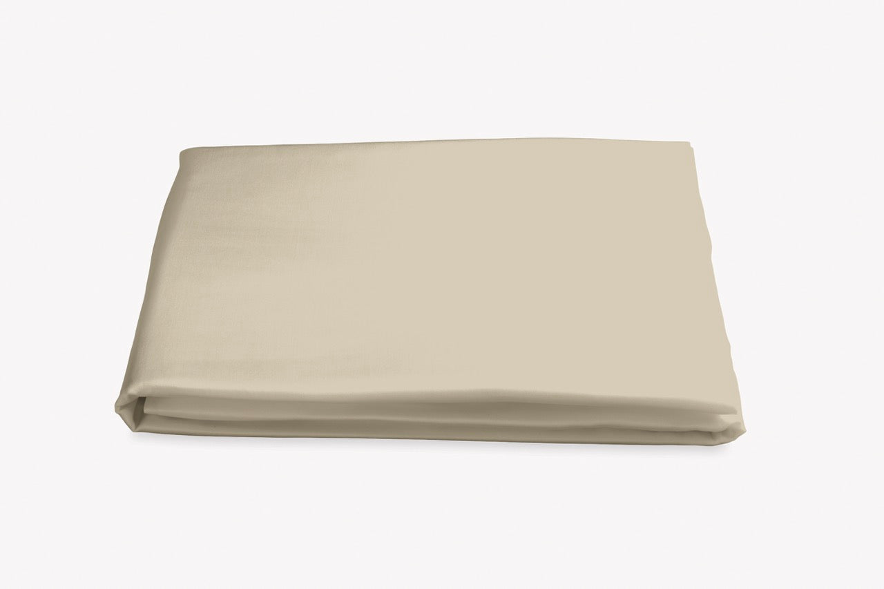 Image of Matouk Nocturne fitted sheet in color champagne.