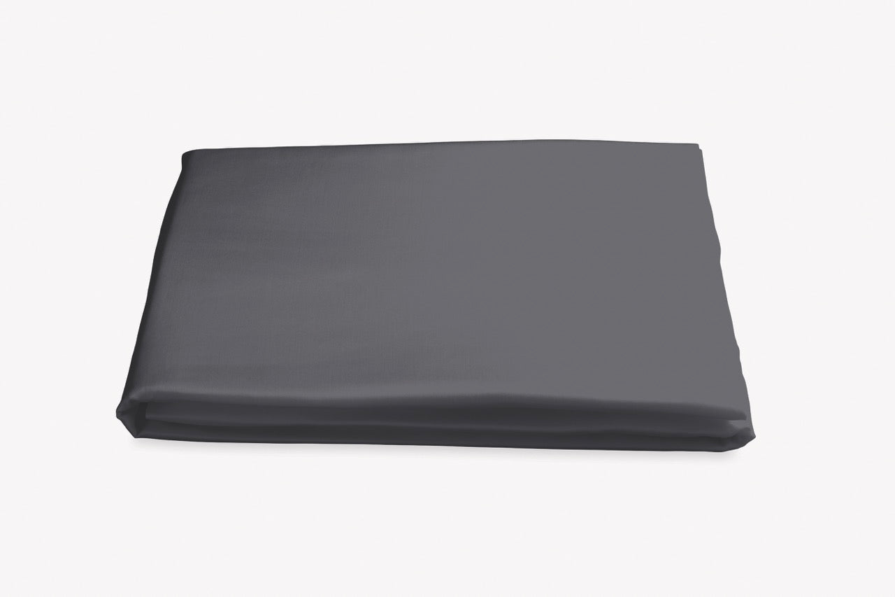 Image of Matouk Nocturne fitted sheet in color charcoal.