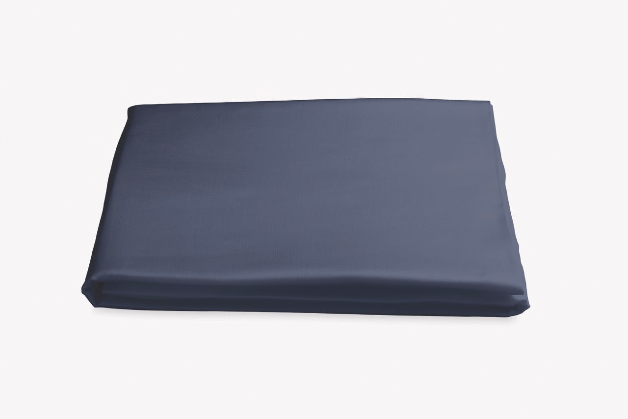 Image of Matouk Nocturne fitted sheet in color navy.