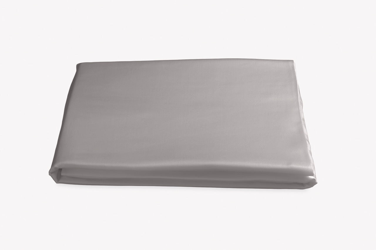 Image of Matouk Nocturne fitted sheet in color platinum.