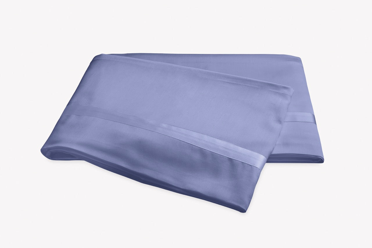 Image of Matouk Nocturne flat sheet in color azure.