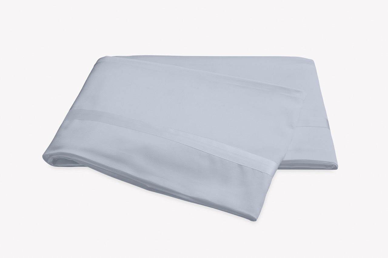 Image of Matouk Nocturne flat sheet in color blue.