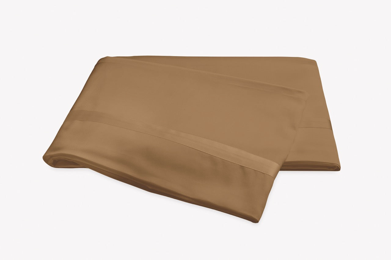 Image of Matouk Nocturne flat sheet in color bronze.