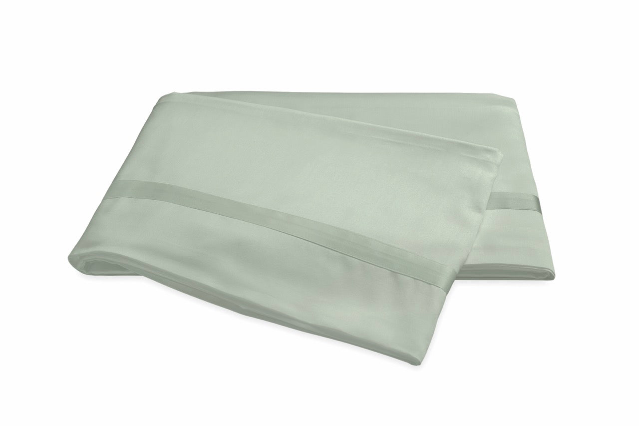 Image of Matouk Nocturne flat sheet in color celadon.