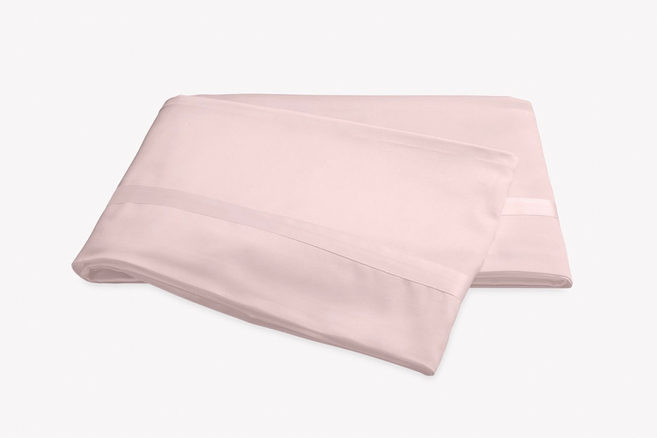 Image of Matouk Nocturne flat sheet in color pink.