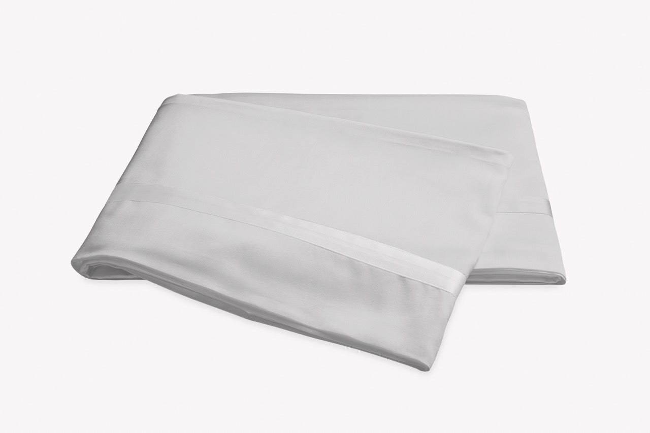 Image of Matouk Nocturne flat sheet in color silver.