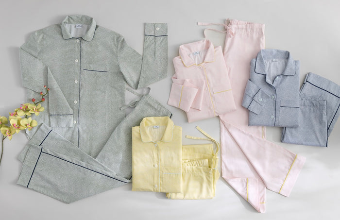 Photo of the Jasper Sateen Pajama Set ensemble.