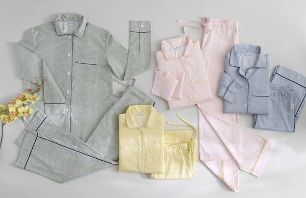 Photo of the Jasper Sateen Pajama Set ensemble.