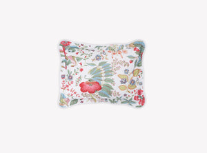 Photo of the Pomegranate Schumacher Collection | Quilted Boudoir Pillow Sham ensemble.
