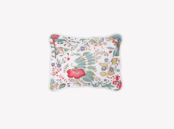 Photo of the Pomegranate Schumacher Collection | Quilted Boudoir Pillow Sham ensemble.