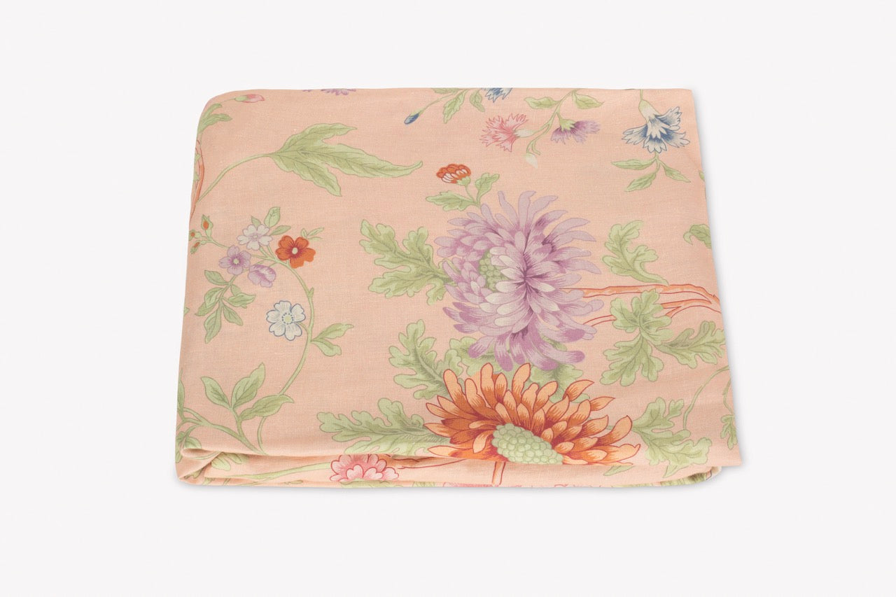 Image of Matouk Simone fitted sheet in color apricot.