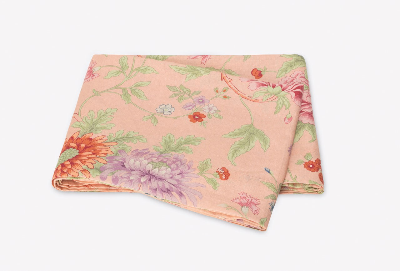 Image of Matouk Simone flat sheet in color apricot.