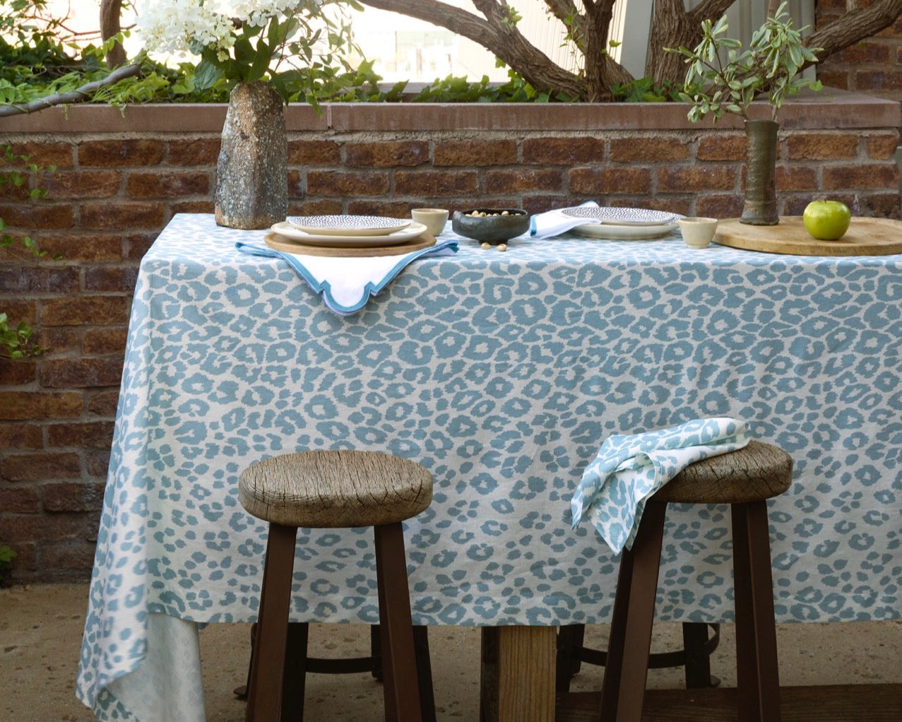 Image of Matouk Table Iconic Leopard sky.