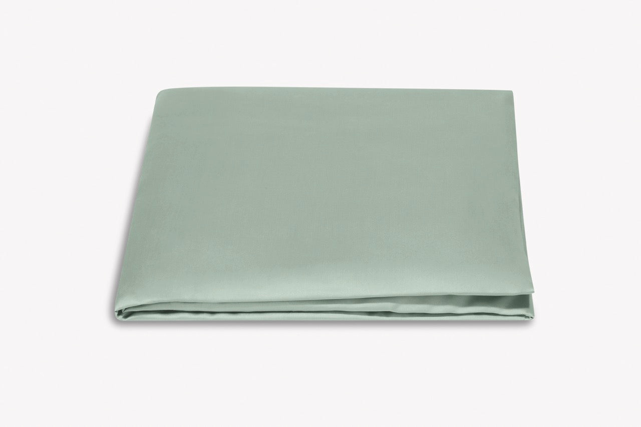 Image of Matouk Talita fitted sheet in color celadon.