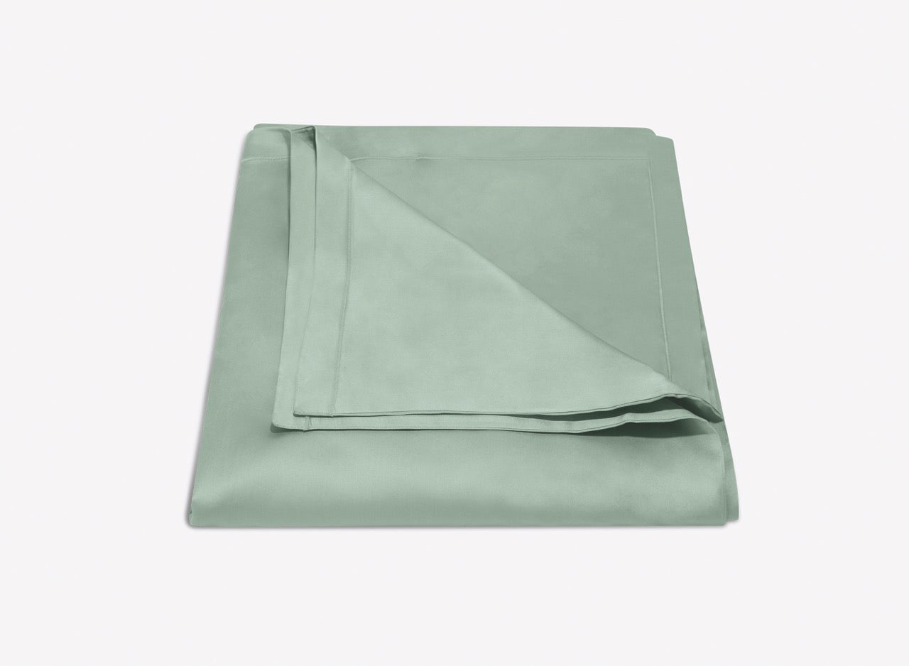 Image of Matouk Talita satin stitch duvet in color celadon.