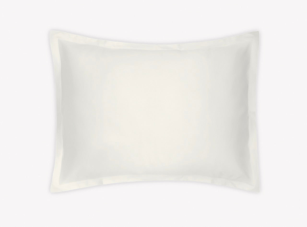 Image of Matouk Talita satin stitch sham in color bone.