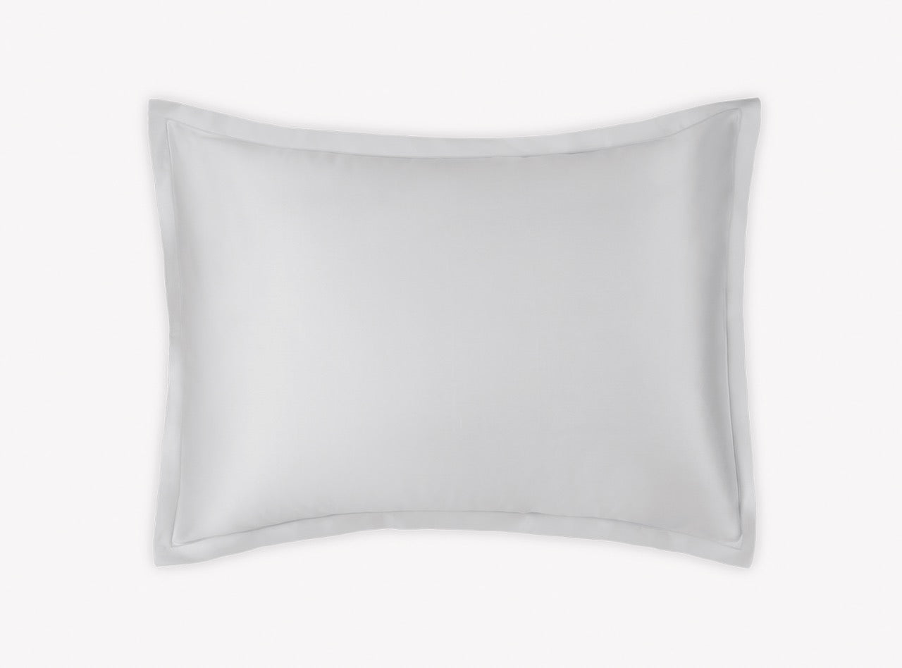 Image of Matouk Talita satin stitch sham in color silver.