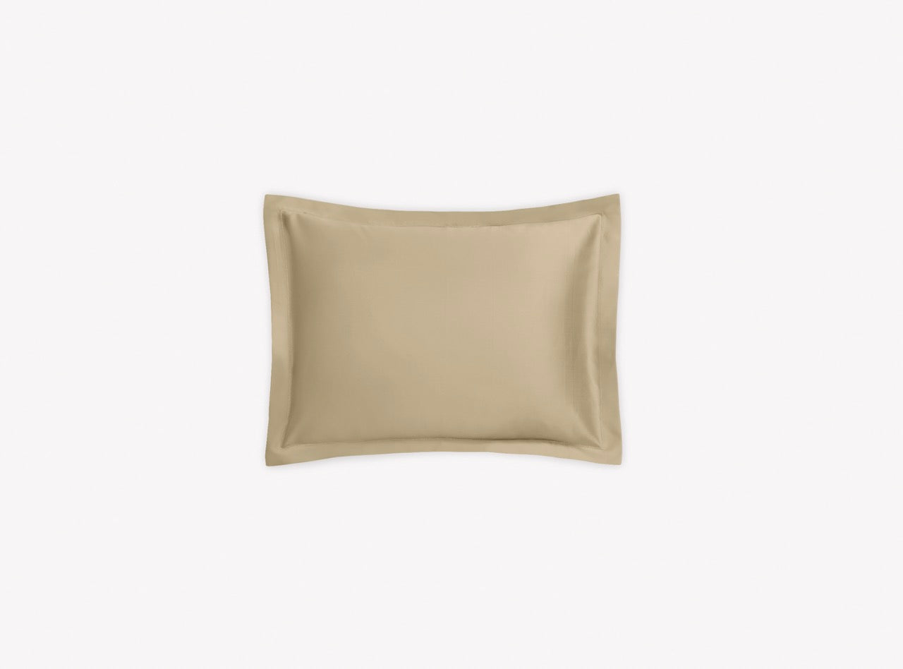 Image of Matouk Talita satin stitch boudoir sham in color champagne.