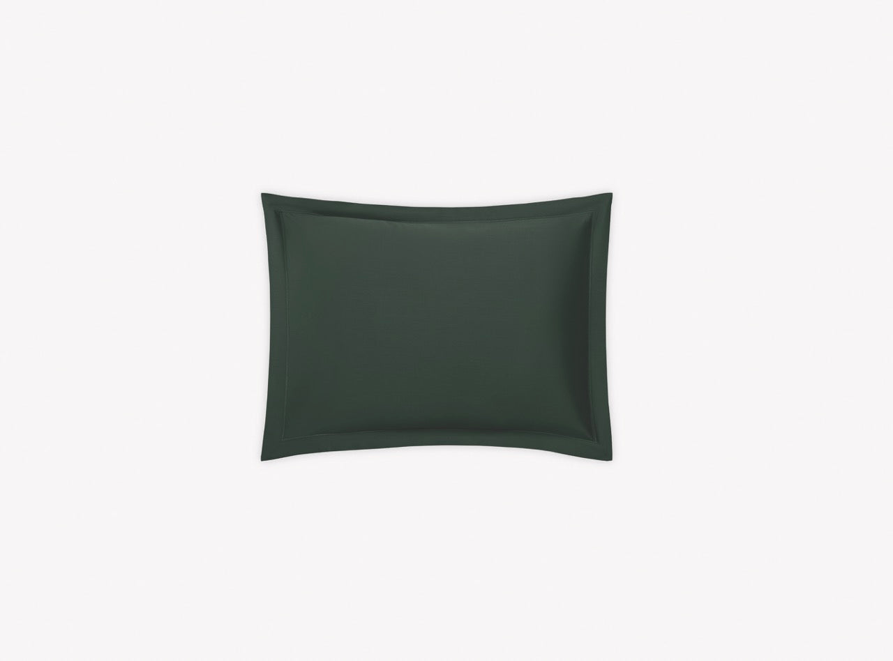 Image of Matouk Talita satin stitch boudoir sham in color green.