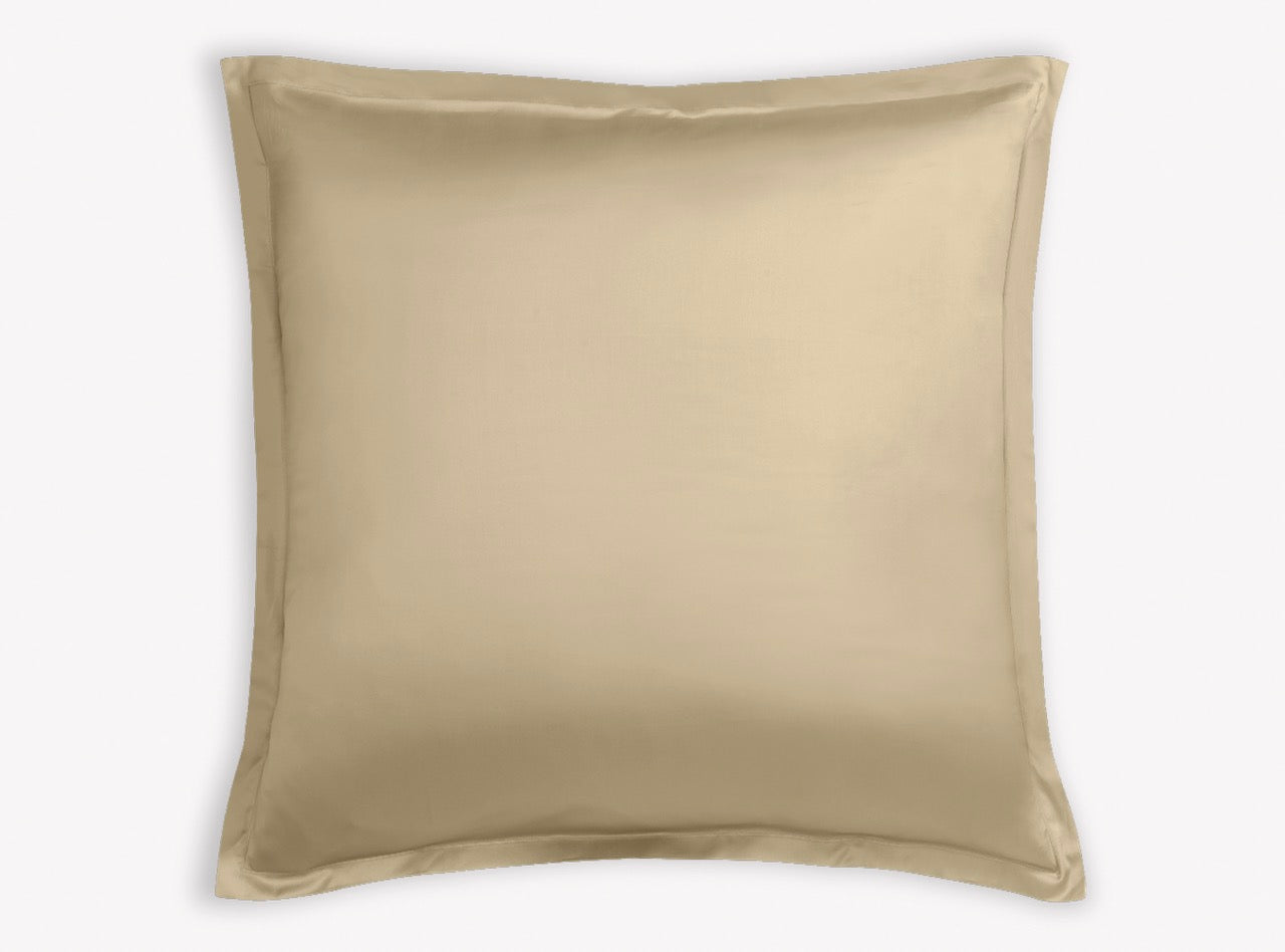 Image of Matouk Talita satin stitch euro sham in color champagne.