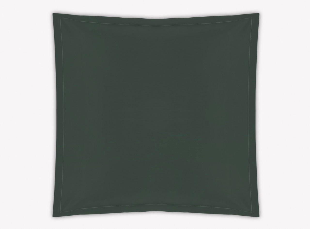 Image of Matouk Talita satin stitch euro sham in color green.