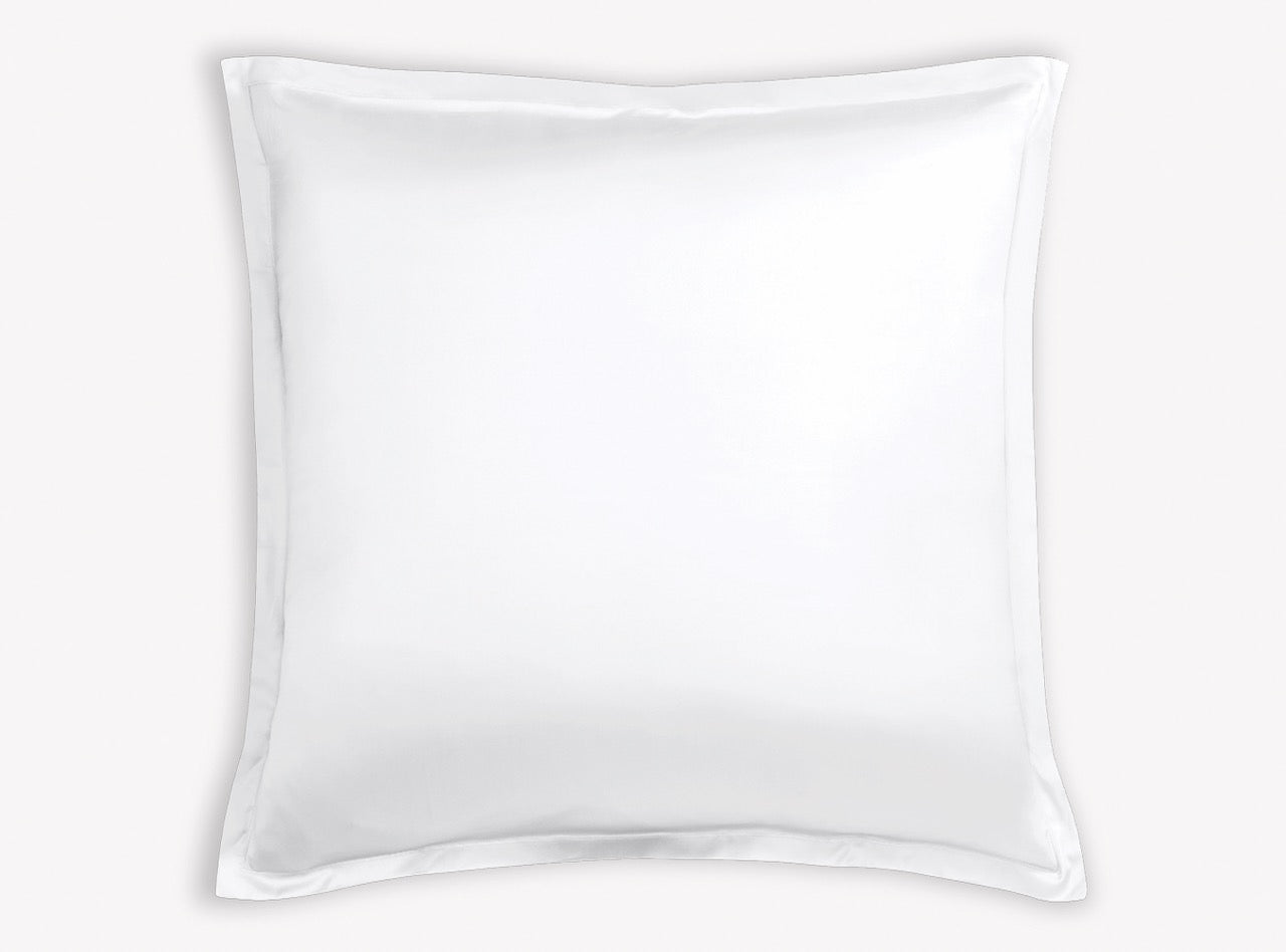 Image of Matouk Talita satin stitch euro sham in color white.