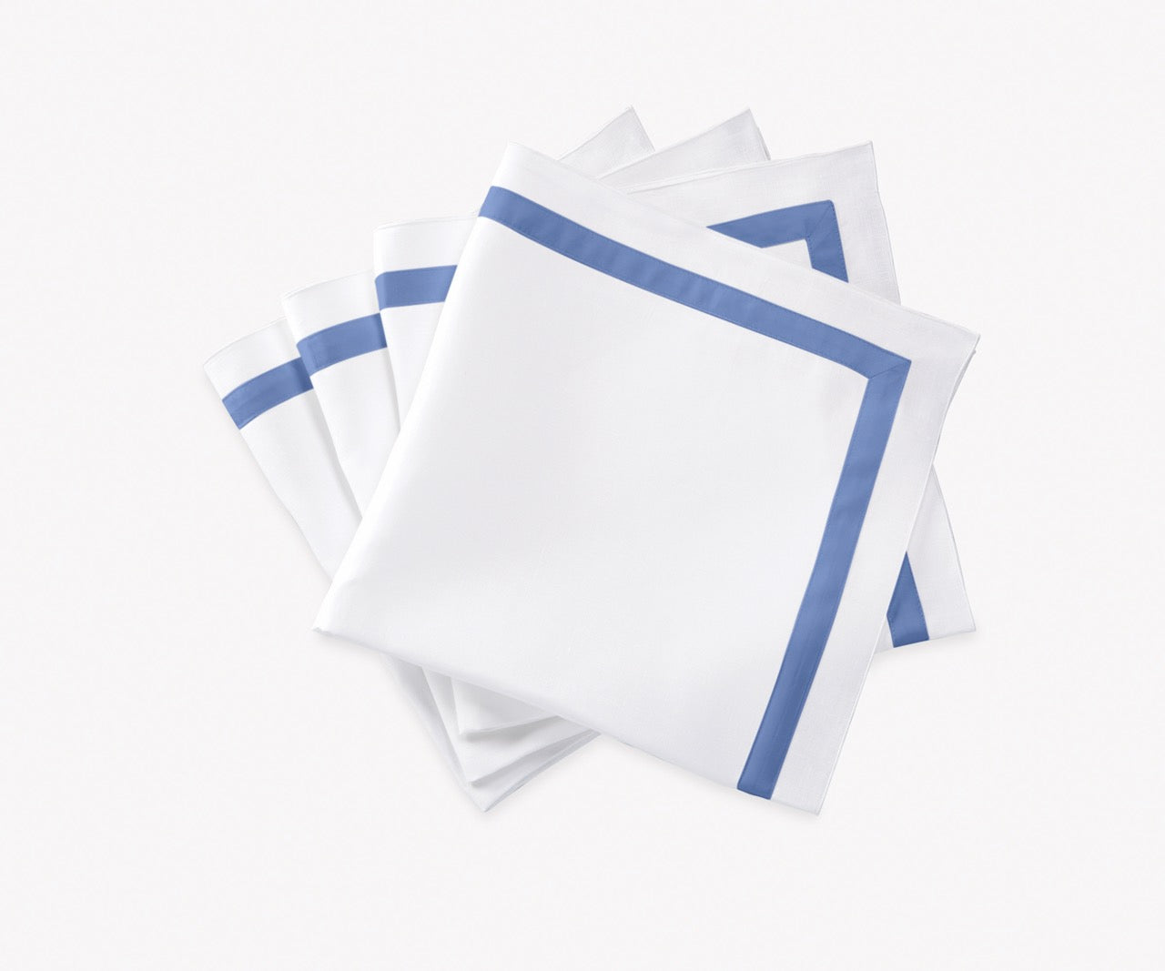 Image of Matouk lowell napkin in color azure.