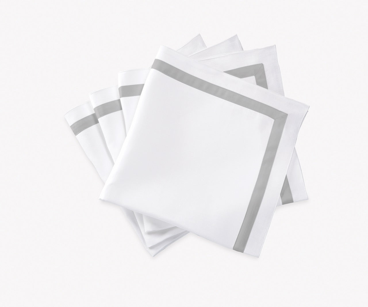 Image of Matouk lowell napkin in color silver.