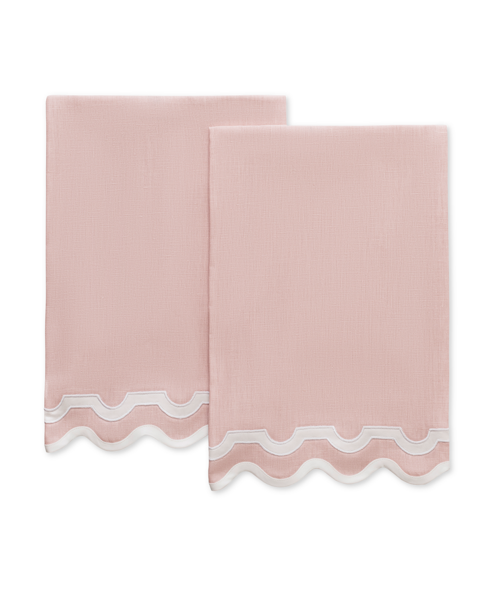 Mirasol | Scalloped Linen Guest Towel Set