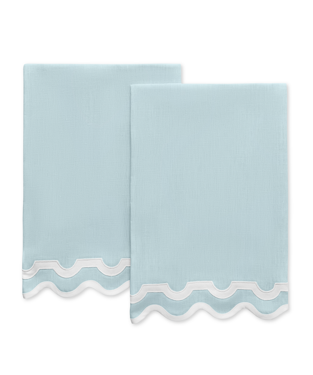 Mirasol | Scalloped Linen Guest Towel Set