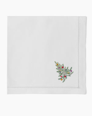 Photo of the Holiday Tree Napkin ensemble.