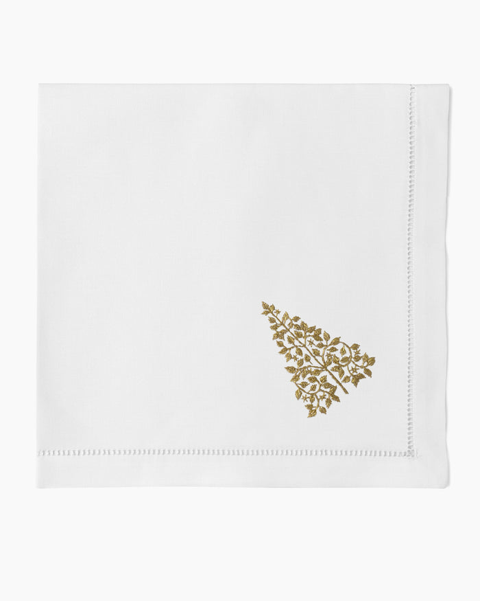 Photo of the Mod Tree Gold Napkin ensemble.