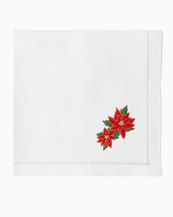 Photo of the Poinsettias Napkin ensemble.