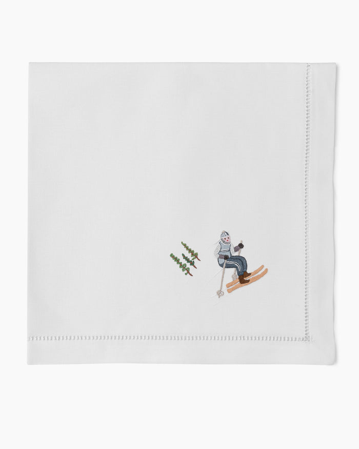 Photo of the Skiers Napkins, Mixed Set of 4 ensemble.