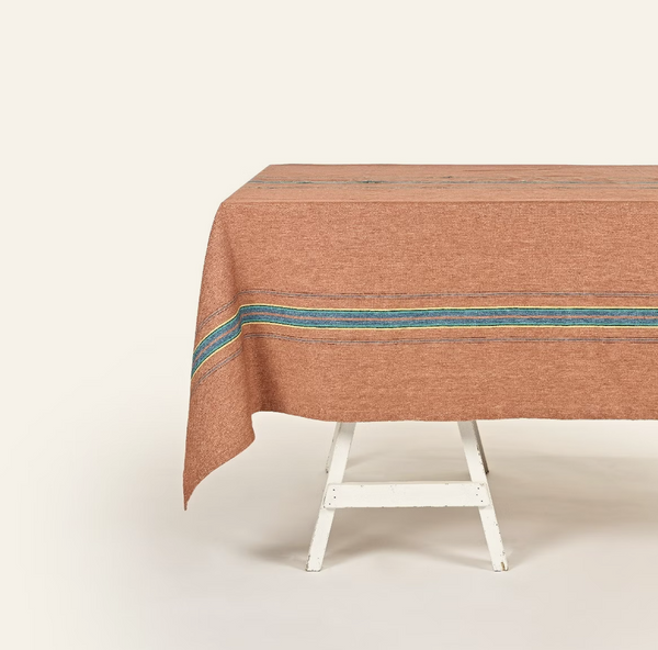 Photo of the Ontario Stripe | Tablecloth ensemble.