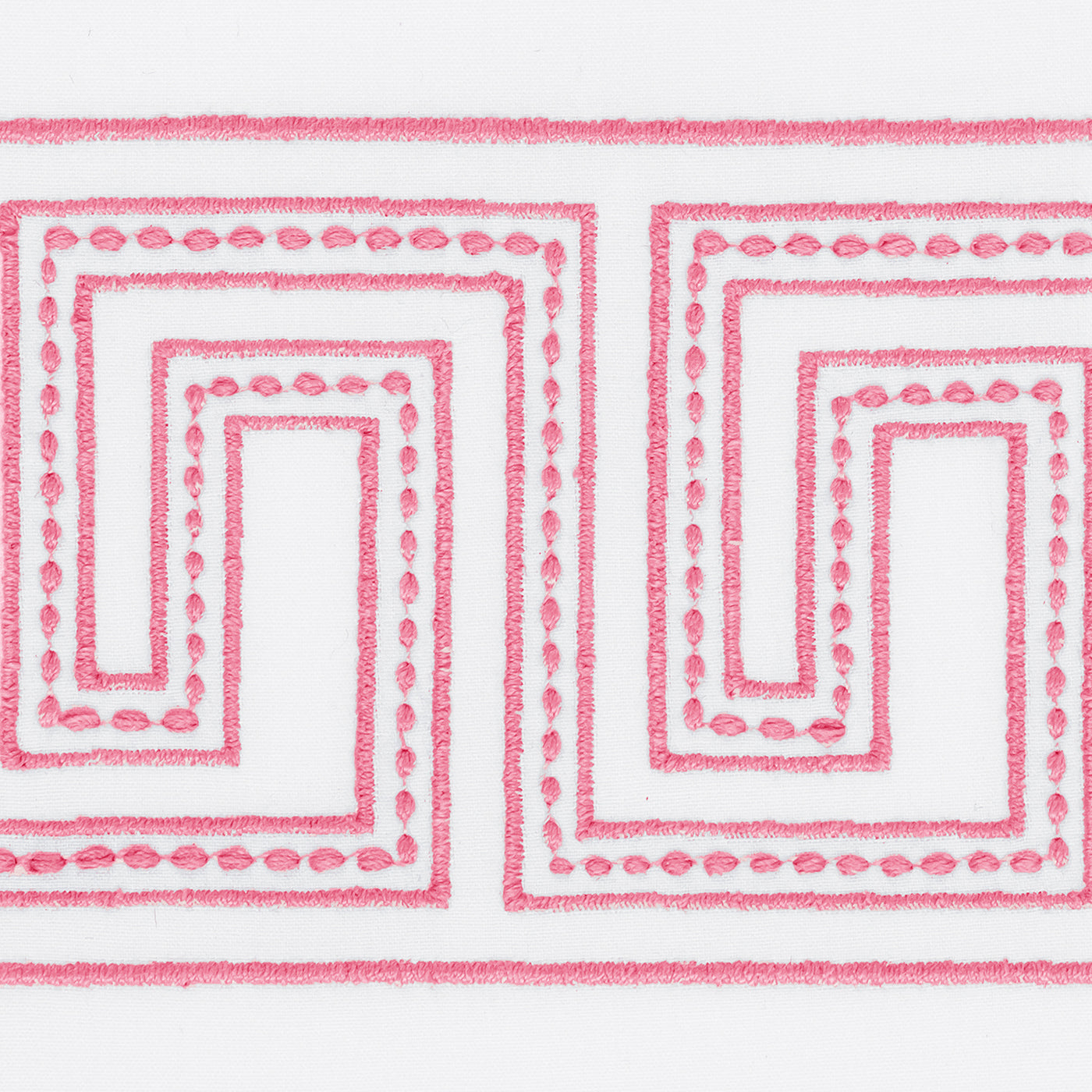 A close-up of the Ophelia Embroidered Guest Towel Set by Matouk, showcasing the elegant craftsmanship and intricate details of these luxury bathroom towels.