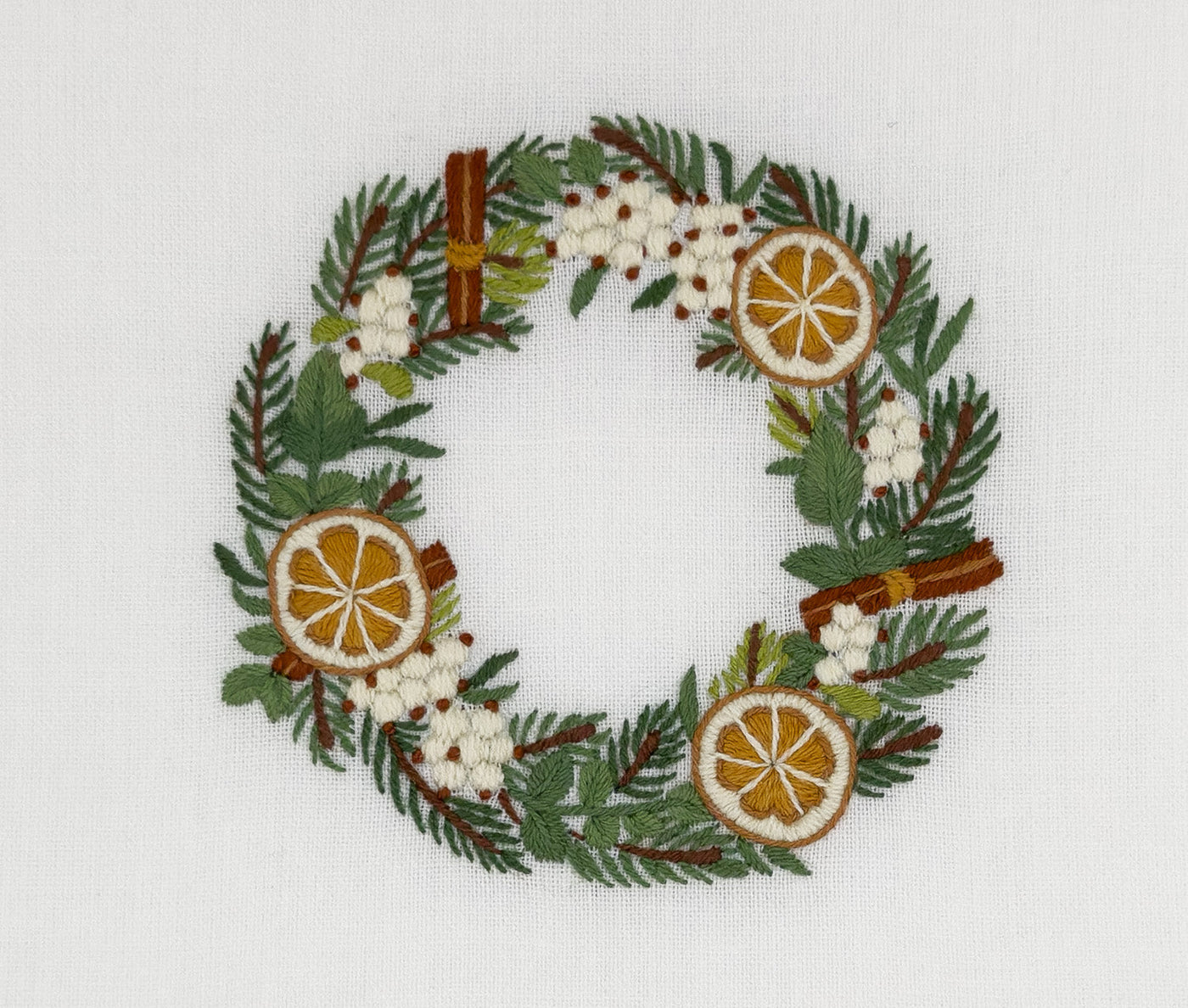 Orange Slice Wreath Hand Towel